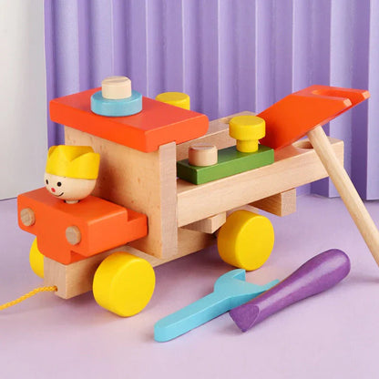 Wooden Educational Toy Car for Kids
