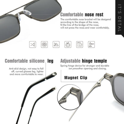 Strong Titanium Magnetic Clip On Sunglasses