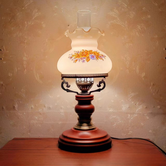 Traditional Warm Brown Table Lamp - Fesara