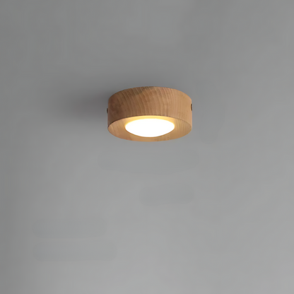 Brown Wooden LED Ceiling Light