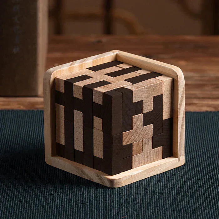 Challenging 3D Wood Puzzle Brain Teaser Toy