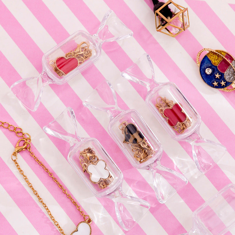 Clear Acrylic Candy Box Jewelry Organizer Set