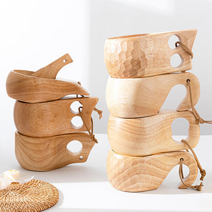 Natural Bamboo Tea Cup Set