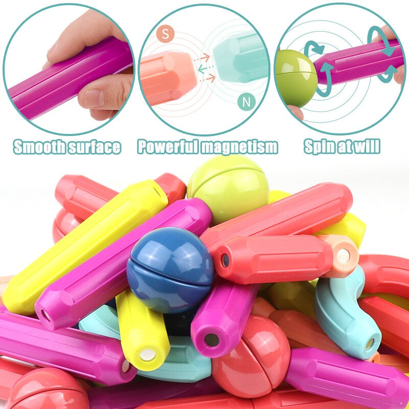 Fun Magnetic Building Blocks Set for Kids