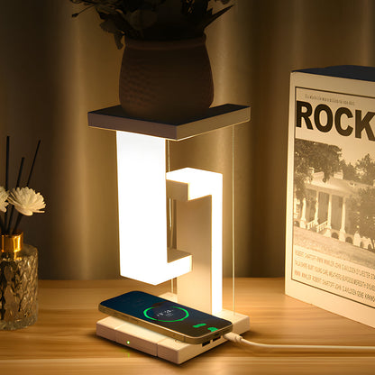 Floating LED Table Lamp with Wireless Charger