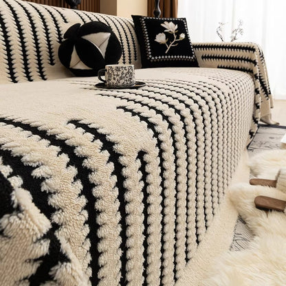 Plush Velvet Sofa Throw with Soft Texture