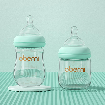 Gentle Baby Bottle with Silicone Nipple - Safe Anti Colic