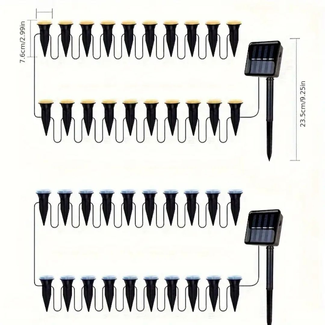 Bright Solar Powered Garden Pathway Lights
