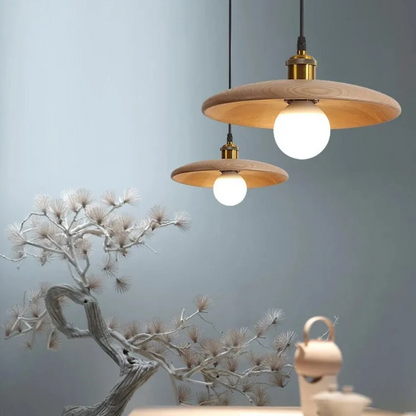 Simple Wood LED Hanging Light