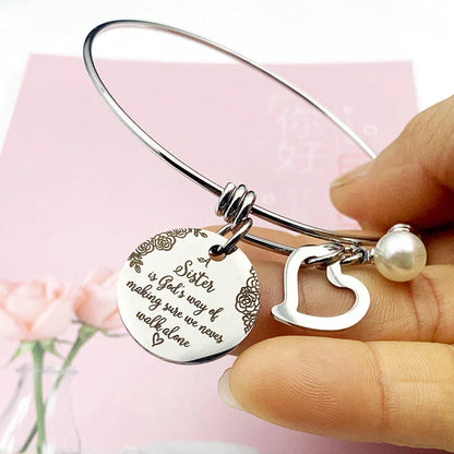 Inspirational Sister Quote Bangle