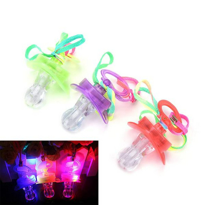 Colorful LED Baby Pacifier with Soft Glow