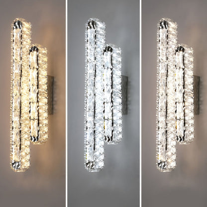 Luxury Crystal LED Wall Light with Adjustable Dimmer