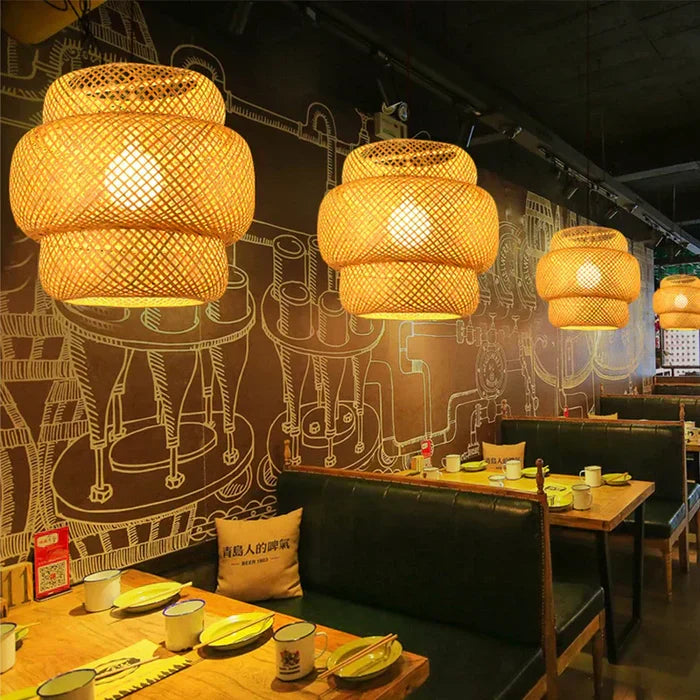 Natural Woven Rattan Pendant Lamp