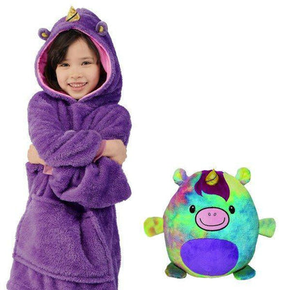 Soft Plush Kids Hoodie Teddy Bear Cushion Toy - Fesara