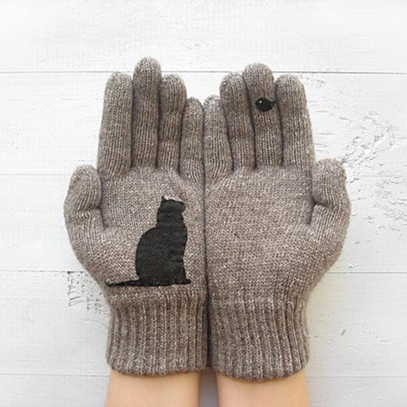 Fun Cat Shaped Cotton Gloves