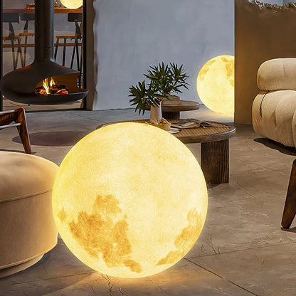 Solar Powered Outdoor Moon Lamp