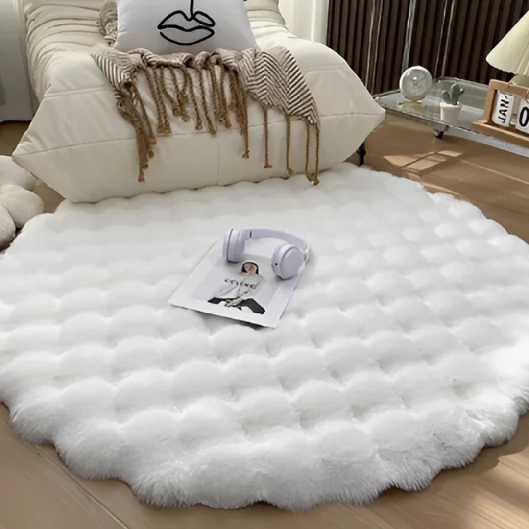 Soft Round Fleece Rug 90x90cm