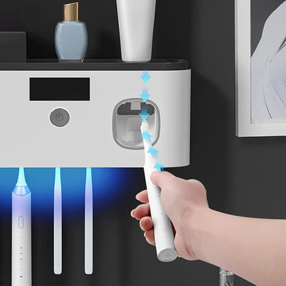Antibacterial Toothbrush Holder with Automatic Dispenser