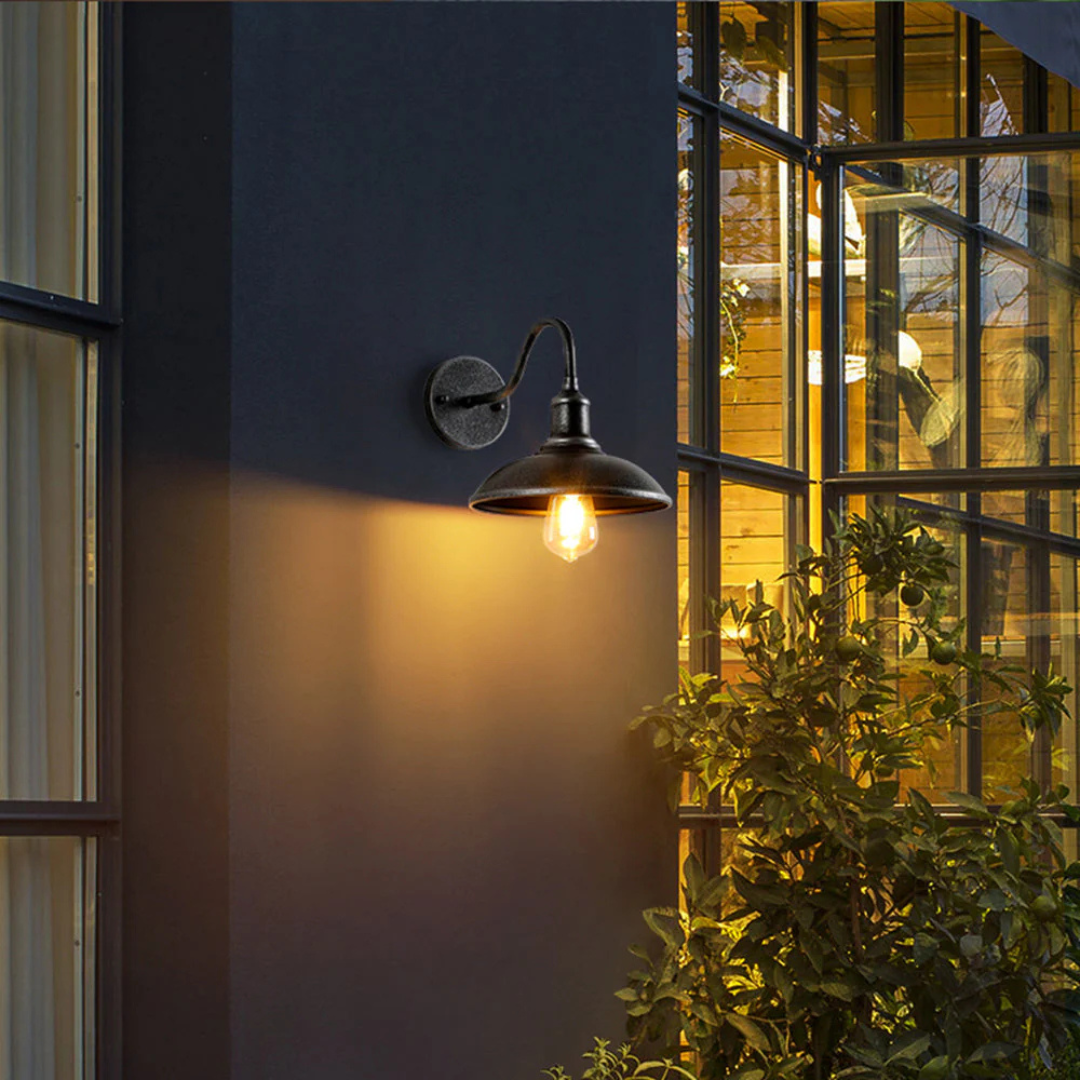 Vintage Brass Weatherproof Outdoor Wall Light