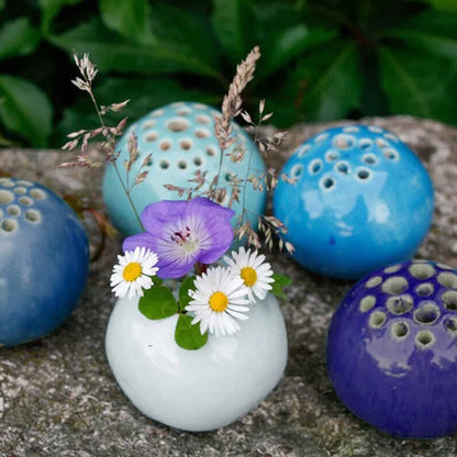 Unique Handmade Perforated Stone Vase Table Decor