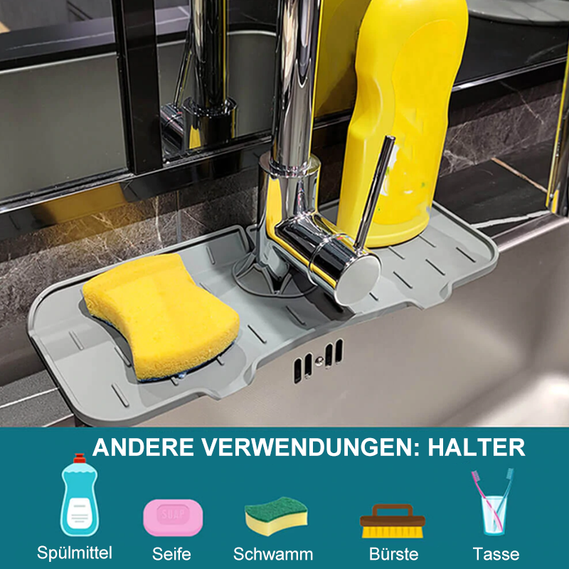 Waterproof Faucet Drip Tray Silicone Sink Catcher