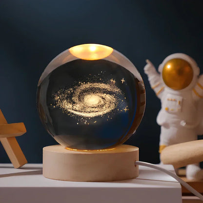 Unique 3D Carved Crystal Orb - Fesara