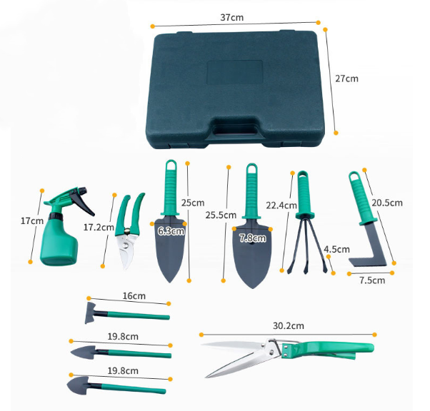 Vibrant 10-Piece Gardening Tool Kit with Ergonomic Handles