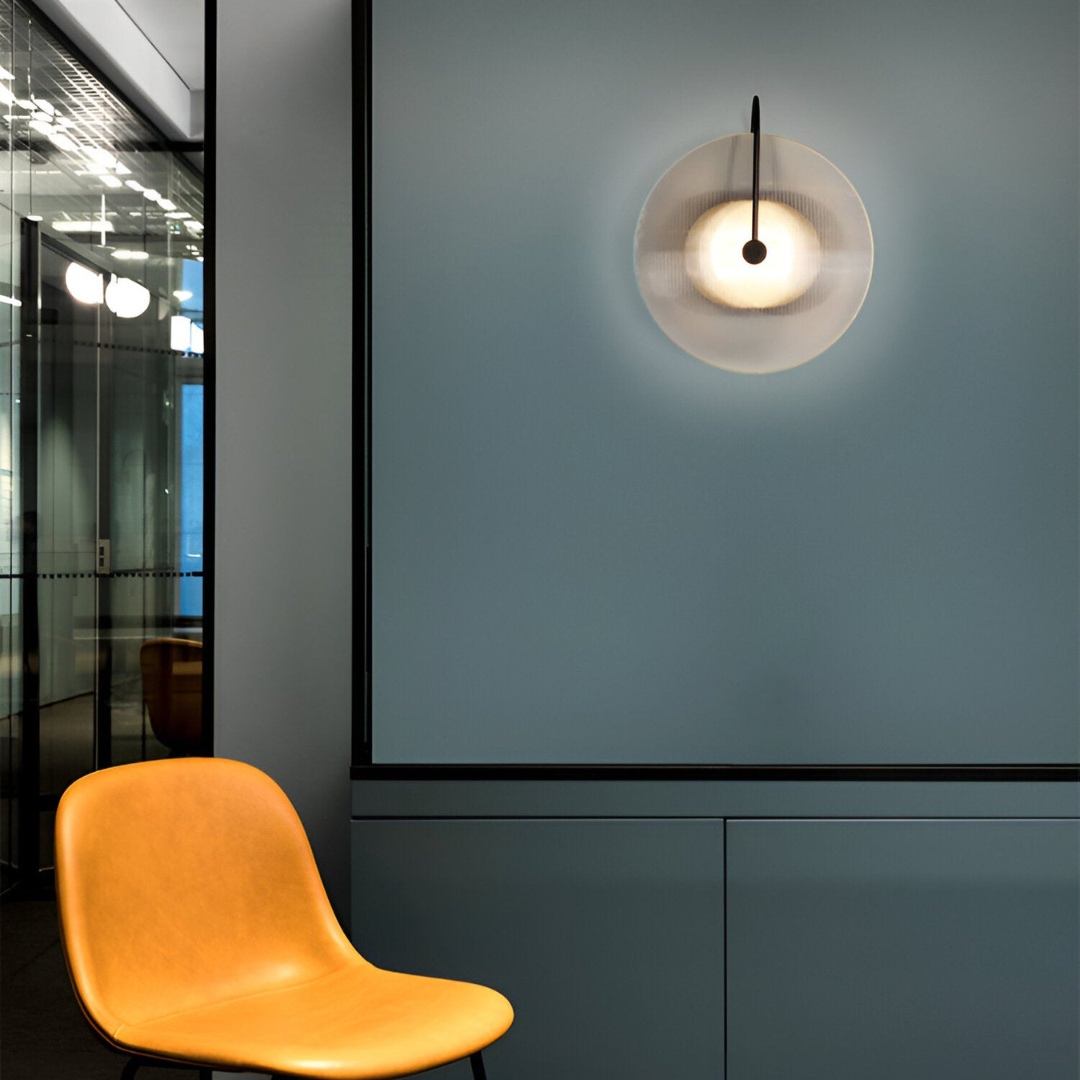 Simple Round Glass Wall Light