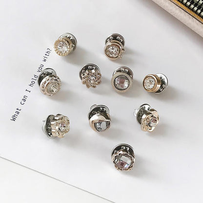 Secure Pin Brooches Set of 10