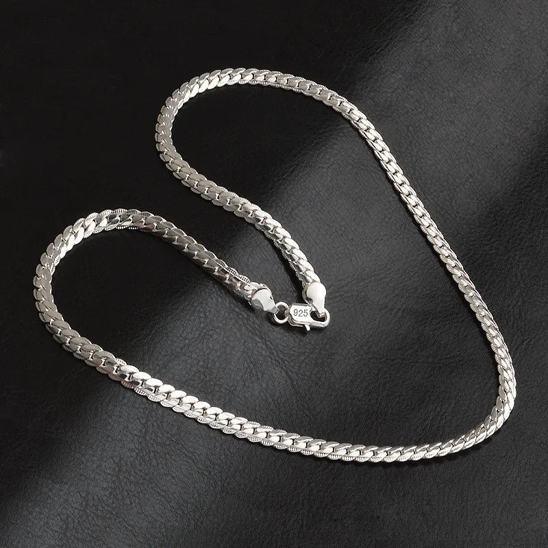 Beautiful Silver Chain Necklace for Ladies Luxury Gift