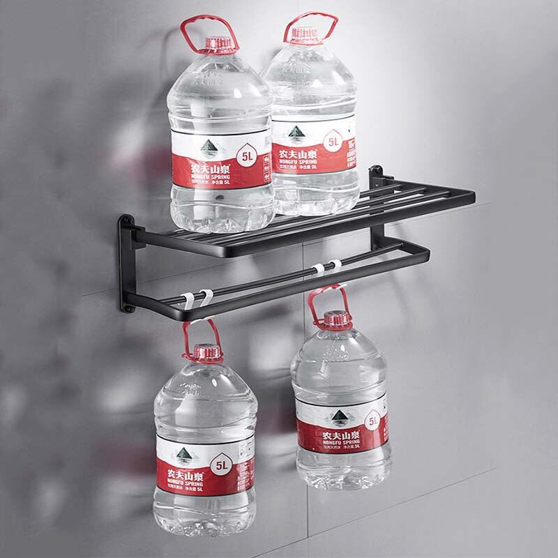 Space Saving Bathroom Folding Towel Holder Rack