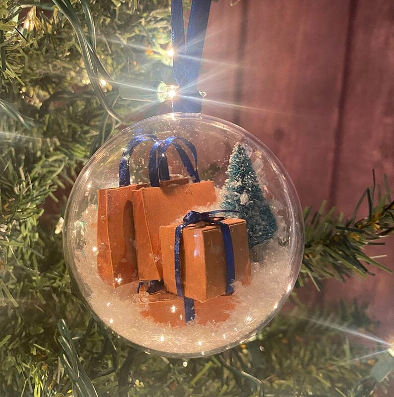 Clear Glass Christmas Ball Ornament