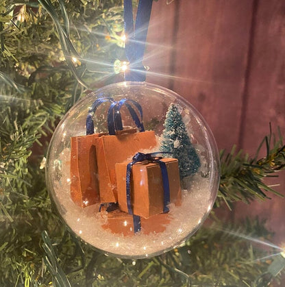 Clear Glass Christmas Ball Ornament