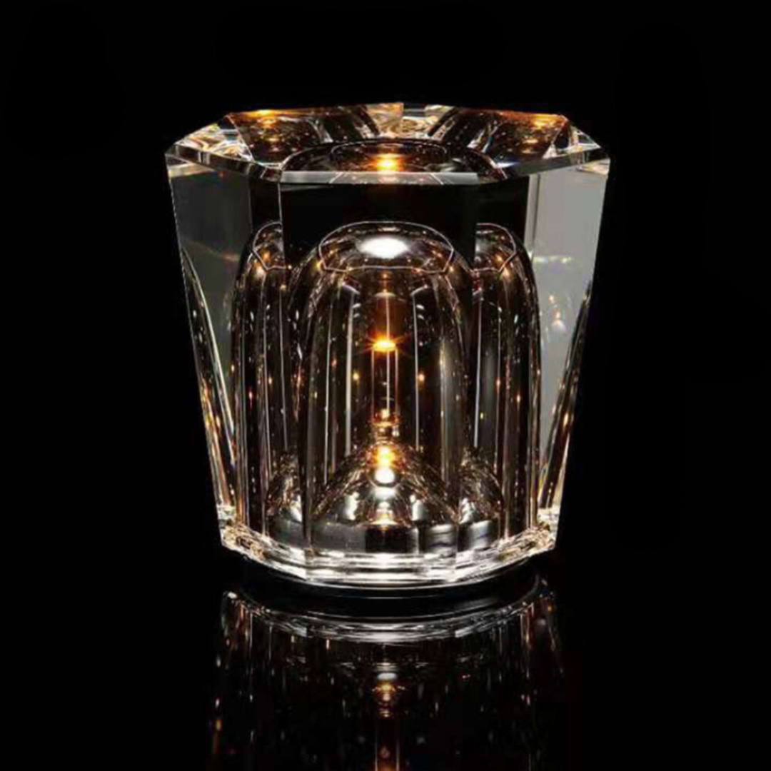 Elegant Glass Wireless Desk Lamp