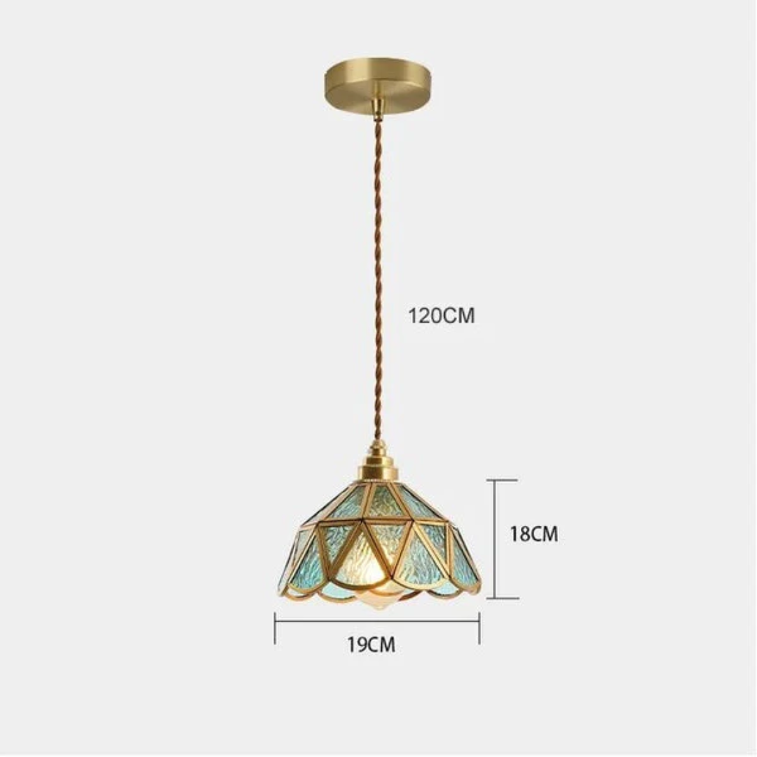 Colorful Stained Glass Pendant Light Fixture