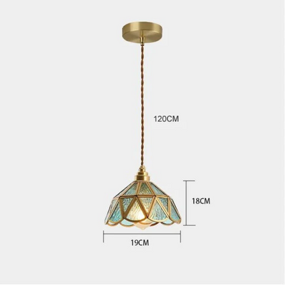 Colorful Stained Glass Pendant Light Fixture