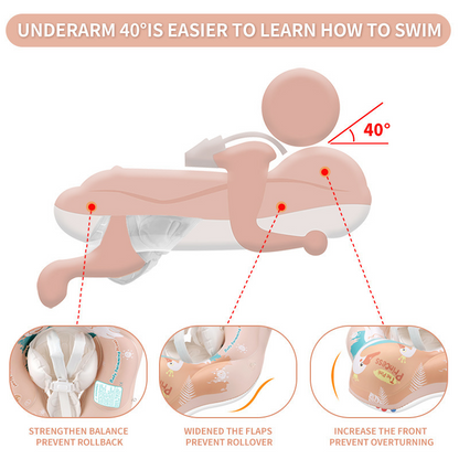 Baby Pool Float with Sun Shade - Inflatable Swim Aid