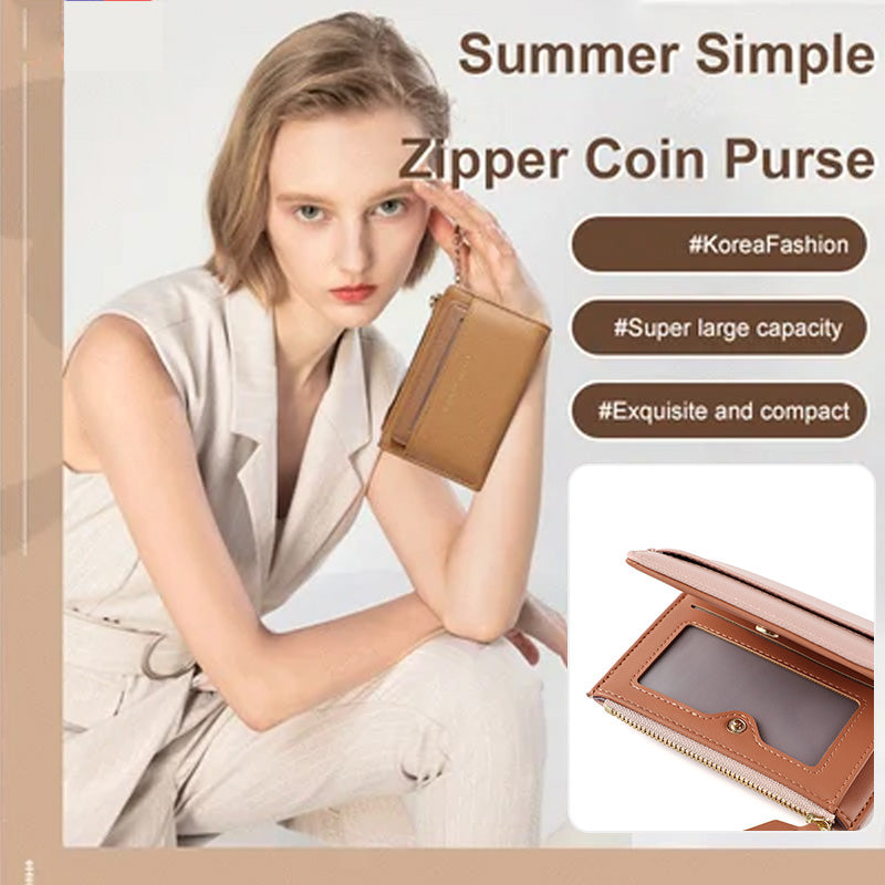 Practical Zip Around Wallet with Multiple Card Pockets