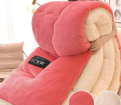 Warm Double Layer Fleece Winter Duvet - Frost Protection