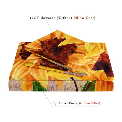 Cozy Floral Bedding Set - Calming Nature Duvet Cover