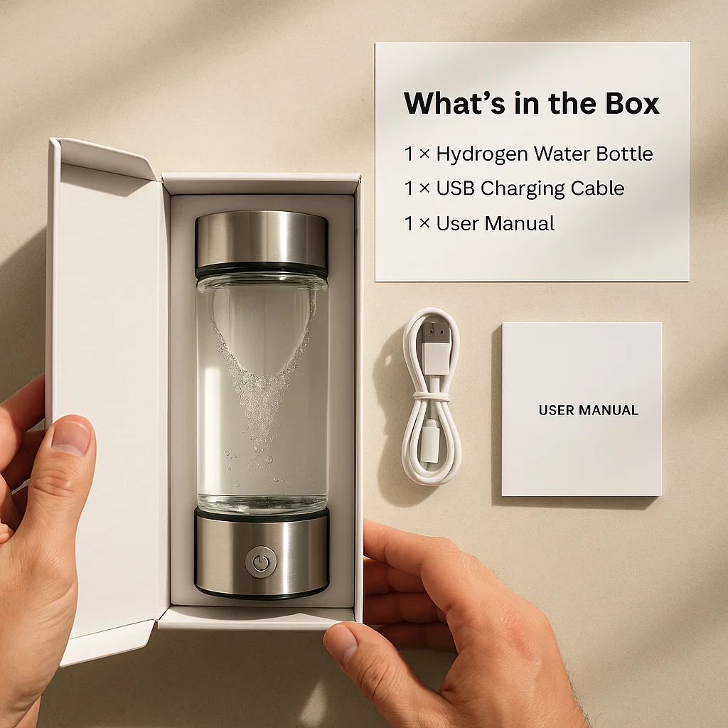 Portable Alkaline Water Bottle with USB Charging