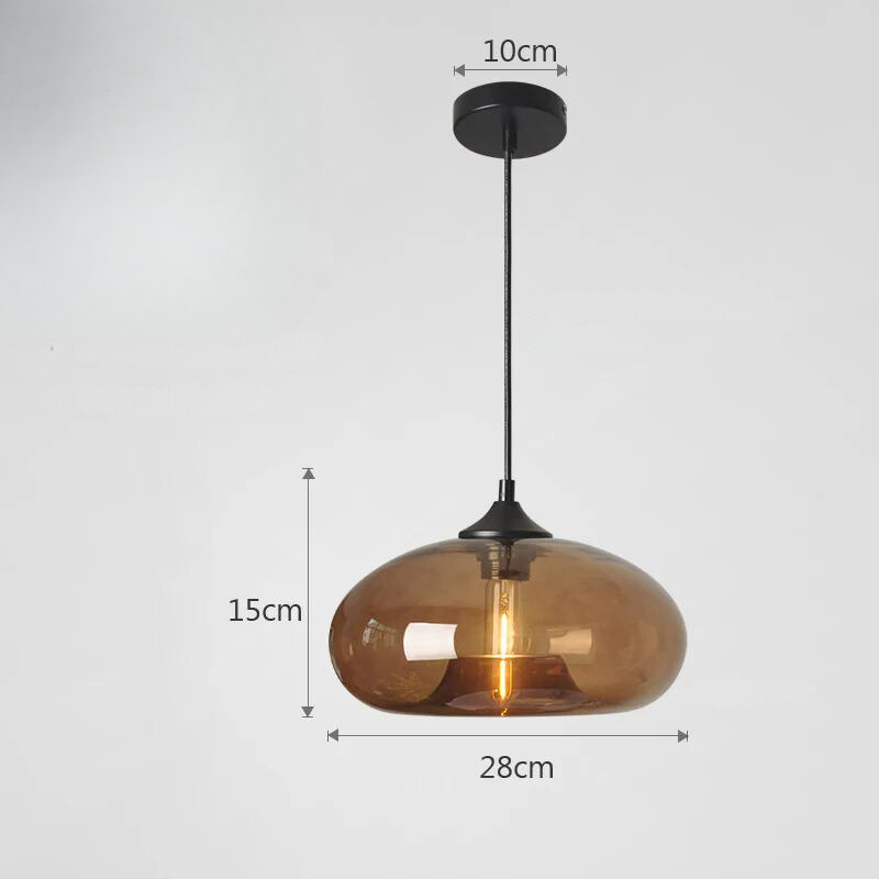 Stylish Glass Hanging Lamp in Various Colors