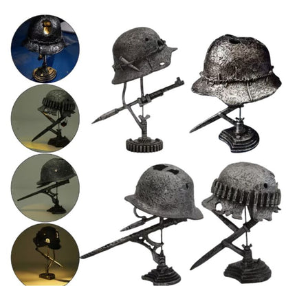 Rustic Metal Helmet Desk Lamp – Classic Vintage Home Lighting