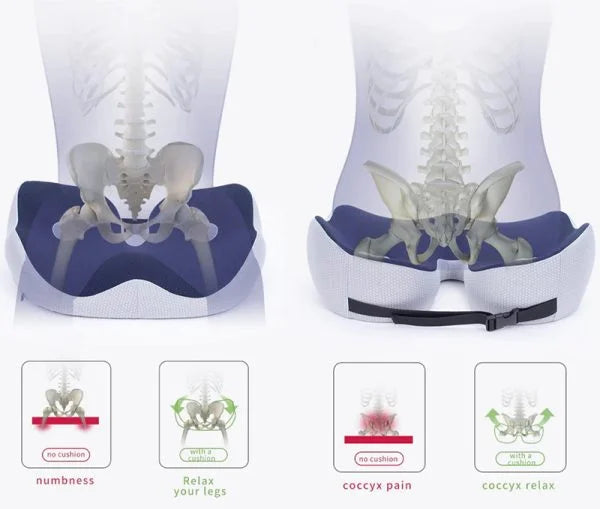 Comfortable Gel Seat Cushion for Back Pain Relief