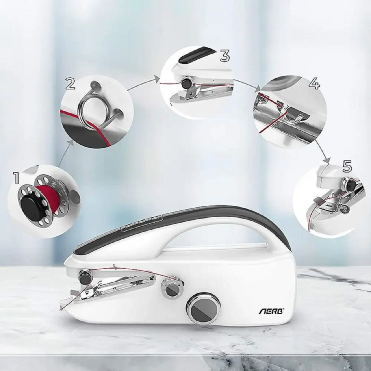 Compact Portable Sewing Machine for Crafting & Repair