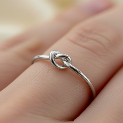 Delicate Love Knot Engagement Ring