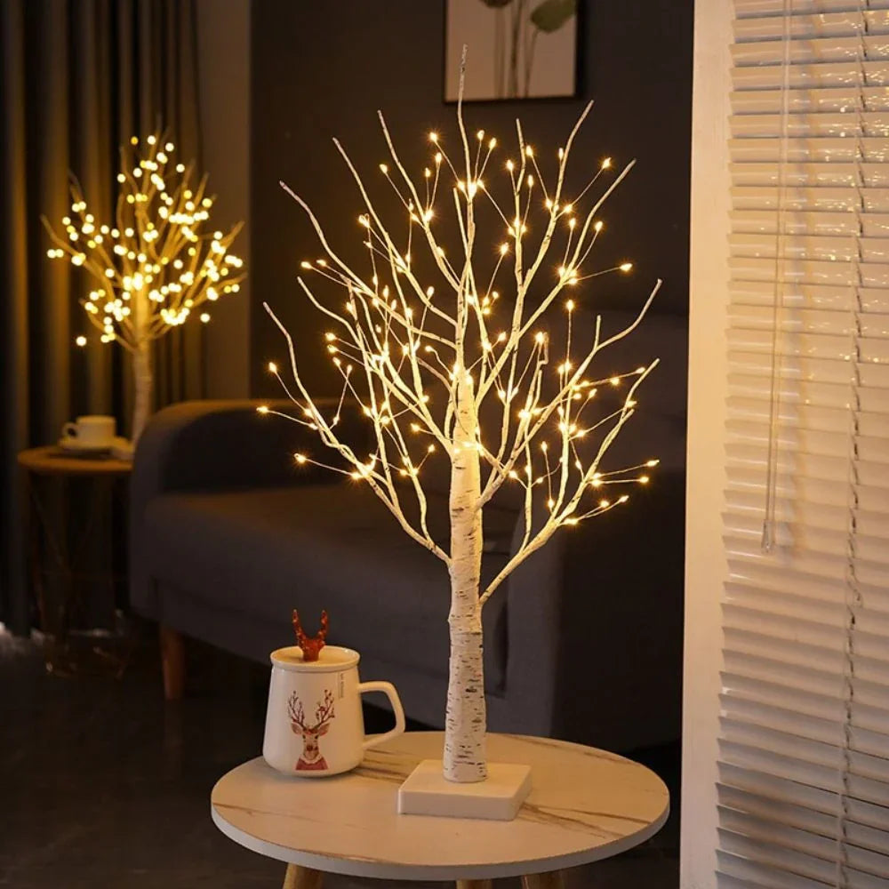 Scandinavian White Wooden Table Lamp