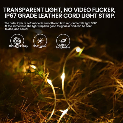 Compact Outdoor Battery String Lights