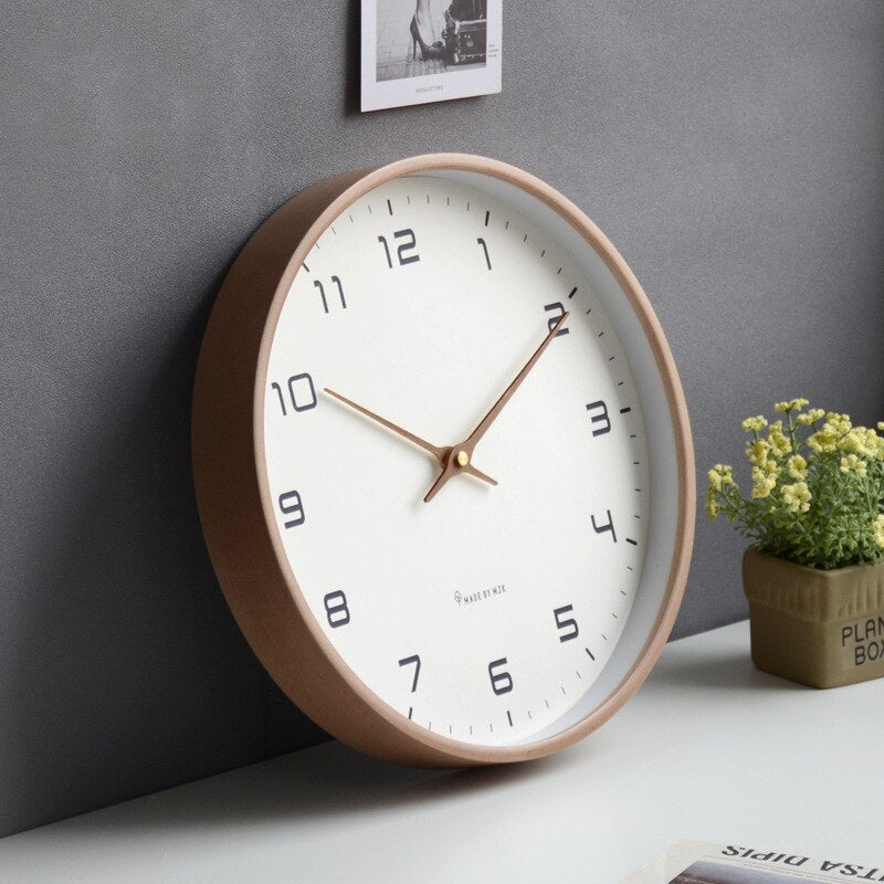Rustic Wooden Wall Clock – Simple Modern Design