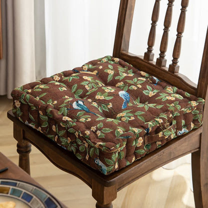 Colorful Floral Bird Pillow Cushion